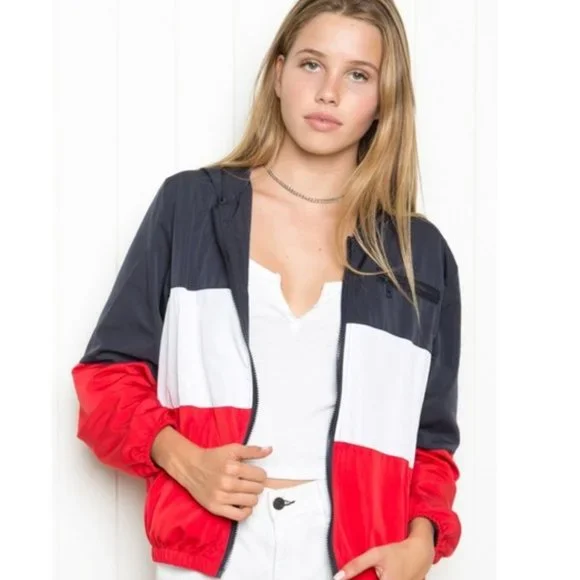 Brandy Melville Striped Bomber Jacket - Picture 4 of 6